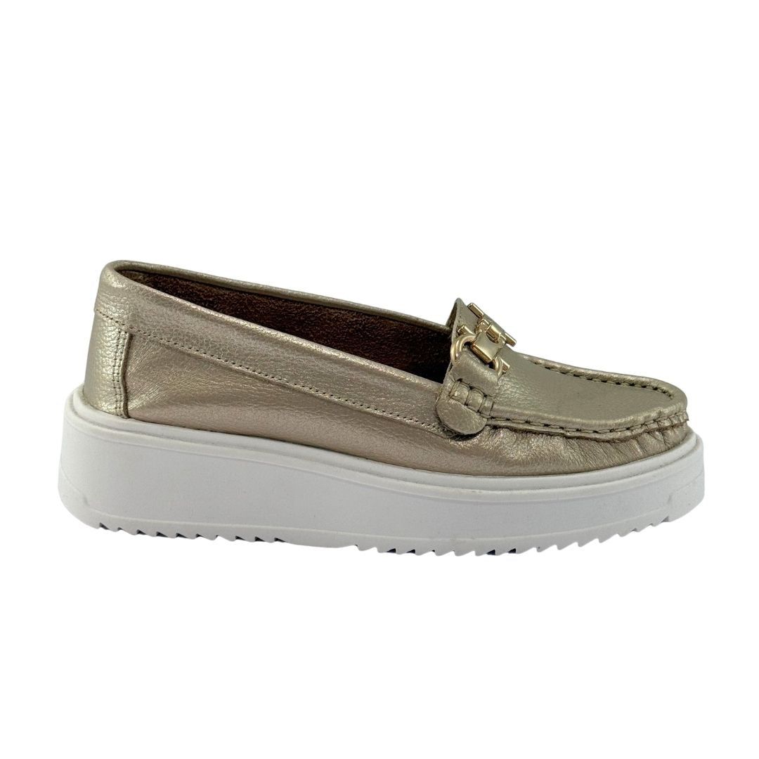 Mocasin Robertina Versilia Mujer Color Dorado Ref. 0007808