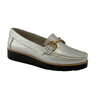 Mocasín Iris Versilia Mujer Color Plateado Ref. 0007901