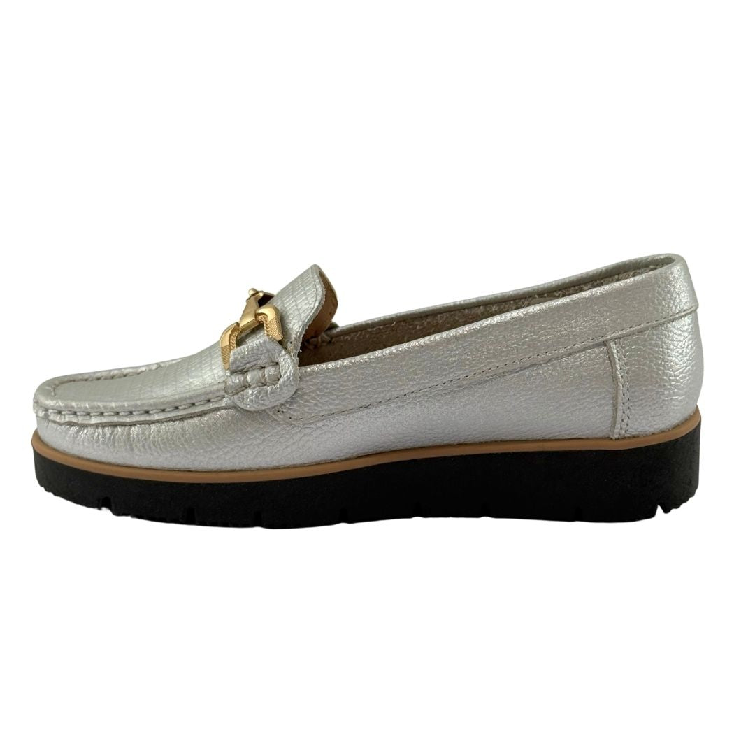 Mocasín Iris Versilia Mujer Color Plateado Ref. 0007901