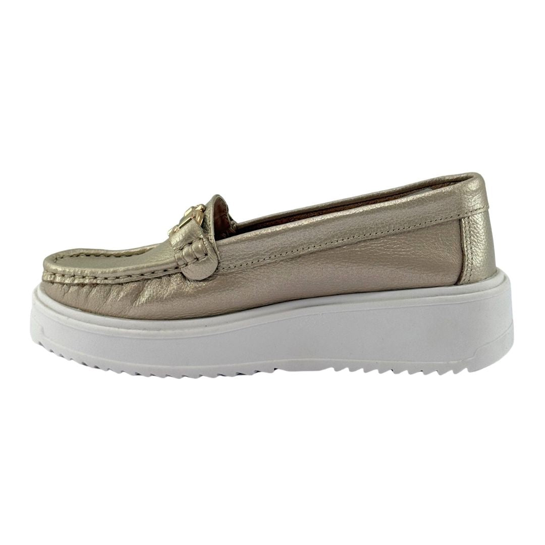 Mocasin Robertina Versilia Mujer Color Dorado Ref. 0007808
