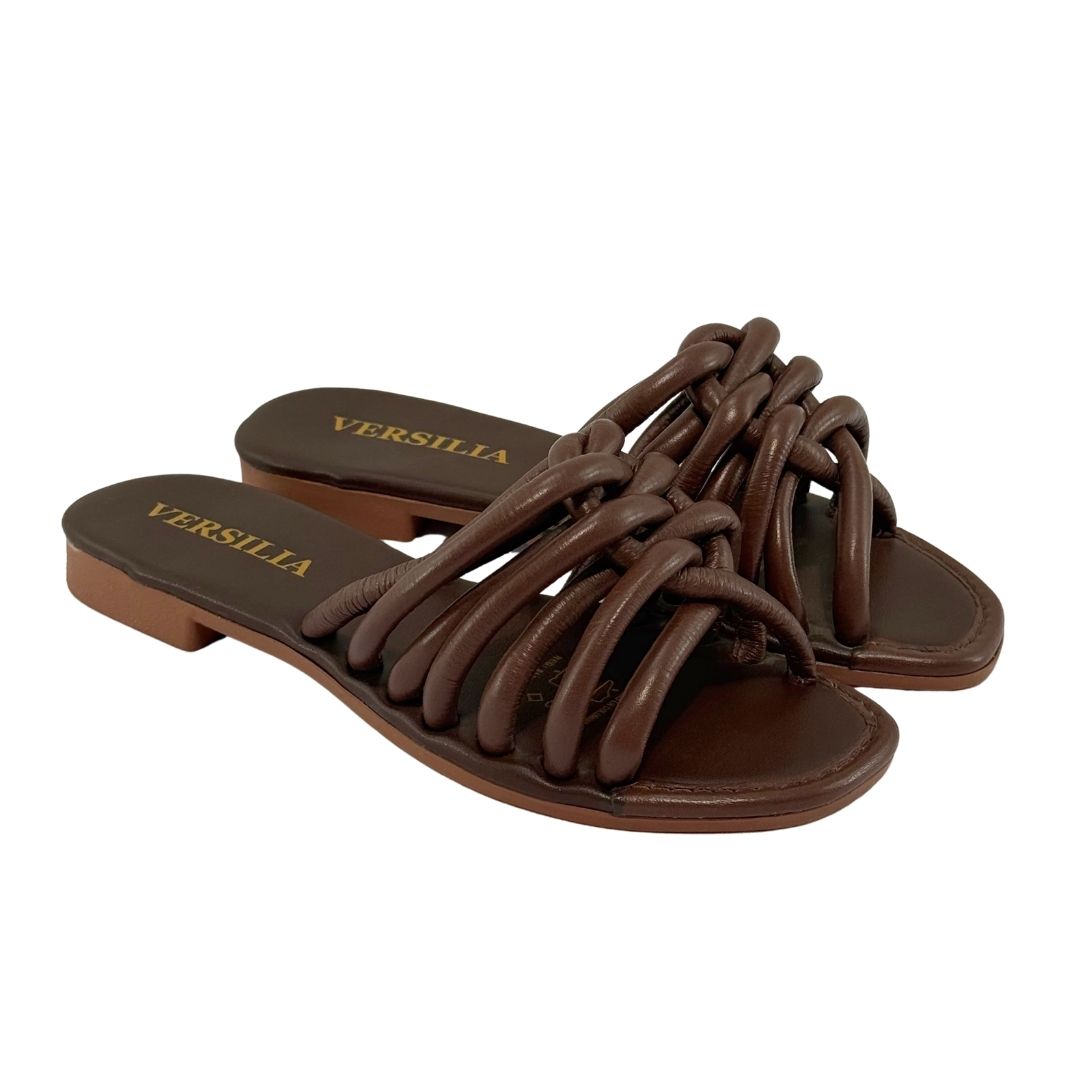Sandalia Plana Palilla Versilia Mujer Color Cafe Ref. 0007593