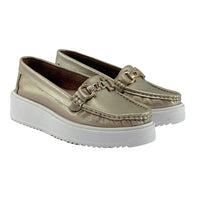 Mocasin Robertina Versilia Mujer Color Dorado Ref. 0007808