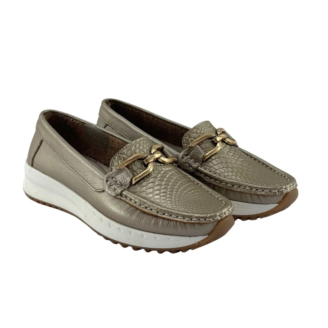 Mocasin Caracol Mujer Versilia Bronce Ref 0007914