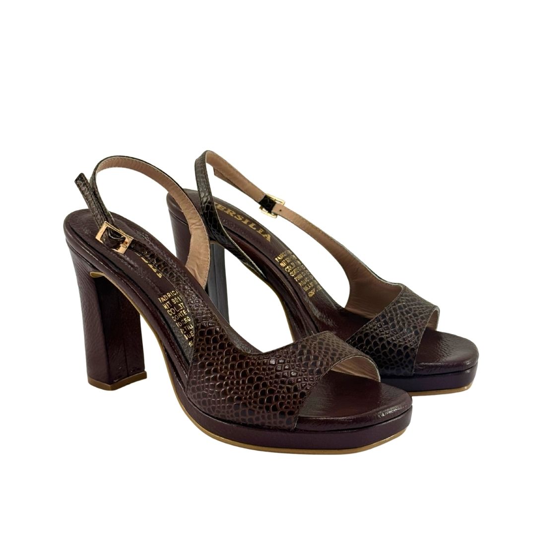 Tacon Samary Versilia Mujer Color Cafe Ref. 0007762
