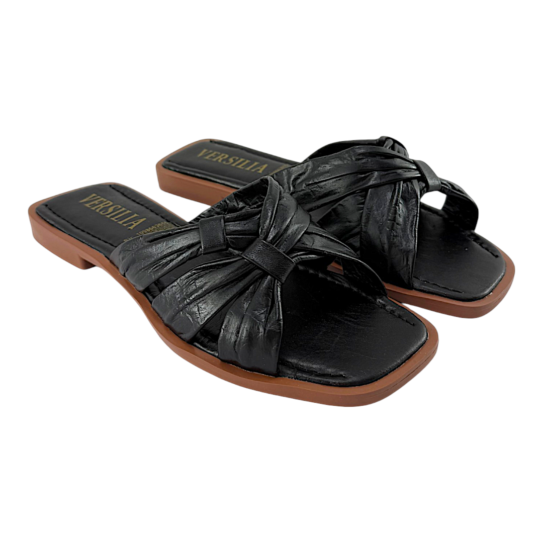Sandalia Plana Patri Mujer Versilia Negro Ref.007760