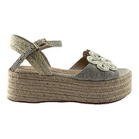 Sandalia Plataforma Hiana Mujer Versilia Color Beige Ref.0007863