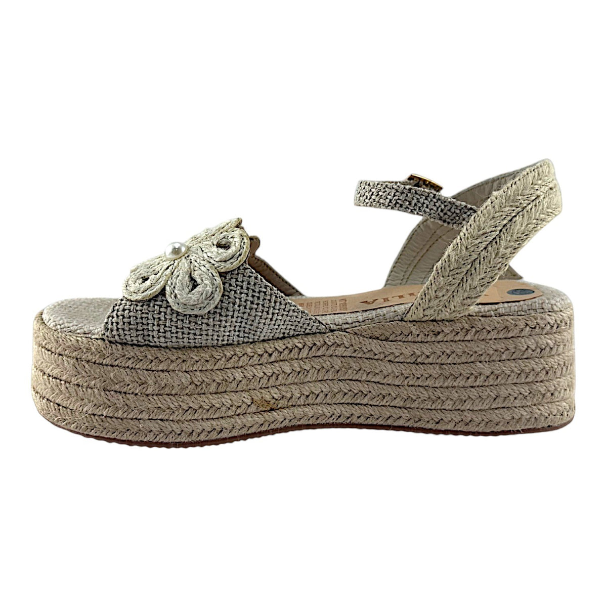 Sandalia Plataforma Hiana Mujer Versilia Color Beige Ref.0007863