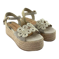 Sandalia Plataforma Hiana Mujer Versilia Color Beige Ref.0007863