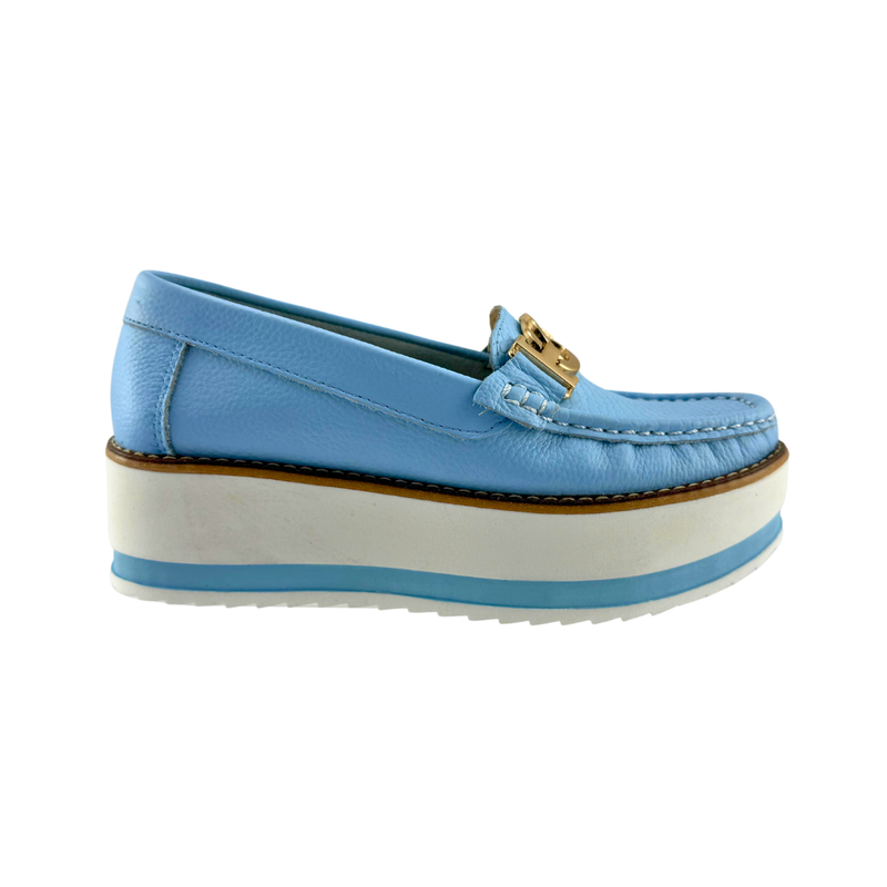Mocasin Mujer Versilia Celeste 0007177